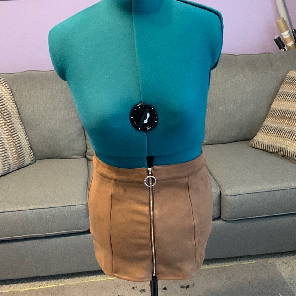 Altar'd State Tan Pencil Mini Skirt for Work
